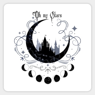 Oh My Stars - Black Sticker